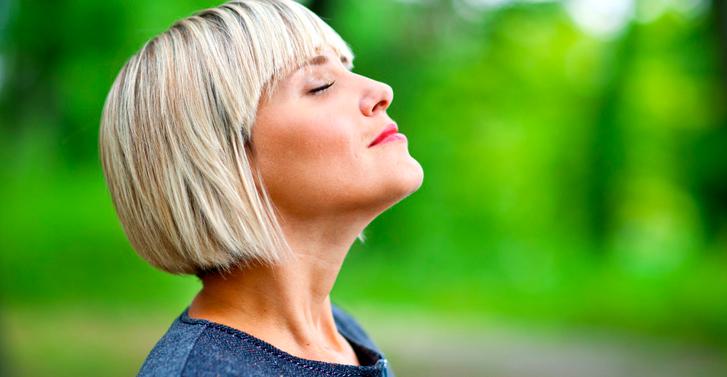 Woman Breathing